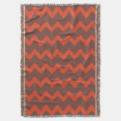 Couverture Chevron zigzag design rouge brun (devant Vertical)