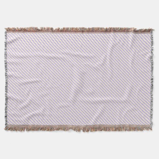 Couverture Chevron zigzag motif lilas violet crème (Devant)