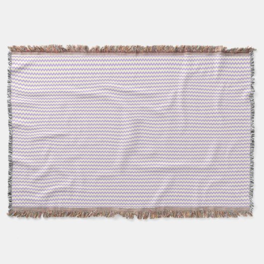 Couverture Chevron zigzag motif lilas violet crème (Devant)