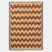 Couverture Chevrons et points - brun et rouille (devant Vertical)