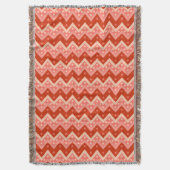 Couverture Chevrons et points - corail orange (devant Vertical)