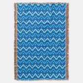 Couverture Chevrons et points - nuances bleu ciel (devant Vertical)
