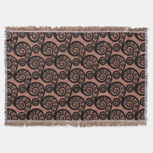 Couverture Chic Bronze-Brown Fern Fond Fond Latérale (Devant)