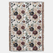 Couverture Chic Burgundy Cream Floral   (devant Vertical)