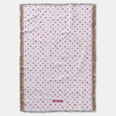 Couverture Chic corail violet pois motif (devant Vertical)