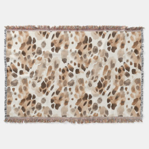 Couverture Chic Crème Brown Poster de animal léopard