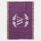 Couverture Chic Eggplant violet Monogramme (devant Vertical)