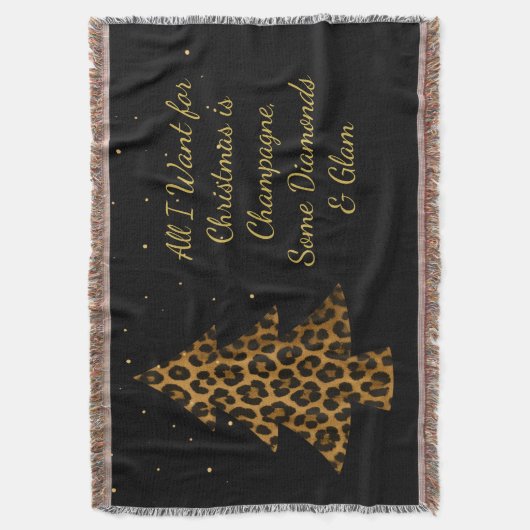 Couverture Chic Holiday Leopard Tree Design (devant Vertical)
