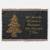 Couverture Chic Holiday Leopard Tree Design (Devant)