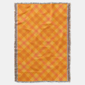 Couverture Chic Marigold Medley Orange Plaid Lance Blanket (devant Vertical)