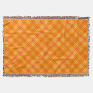 Couverture Chic Marigold Medley Orange Plaid Lance Blanket