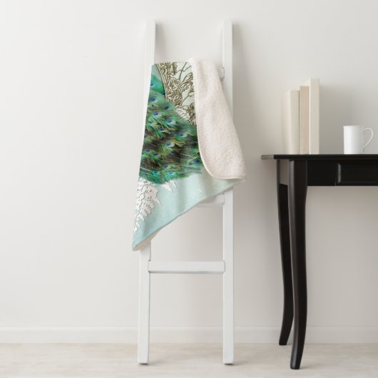 Couverture chic minable de Sherpa de turquoise de (En situation)