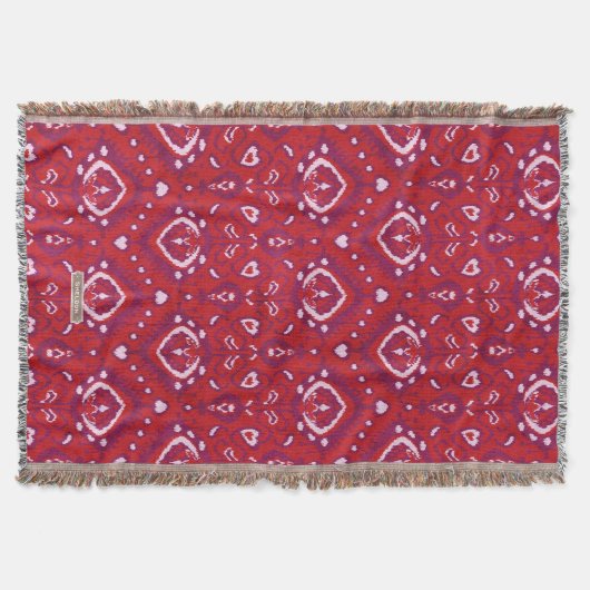 Couverture Chic motifs tribaux kat rouge et violet (Devant)