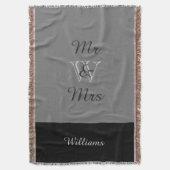 Couverture CHIC THROW_"MR & Mrs" AU DÉBUT AVEC NOM (devant Vertical)