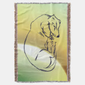 Couverture Chien, Dachsund endormi Plaid (devant Vertical)