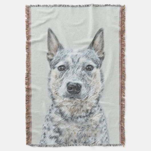 Couverture Chien de bétail australien - Cute Original Dog Art (devant Vertical)