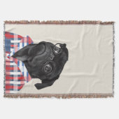 Couverture Chien De Carlin Noir Avec Lunettes Et Chemise (Devant)