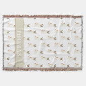 Couverture Chien de chasse personnalisé Heeler (Blanc rouge) (Devant)