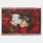 Couverture Chien et Kitten intégrés aux Roses rouges (Devant)