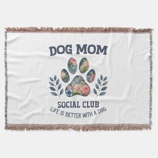 Couverture Chien Maman Paw Floral (Devant)