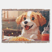 Couverture Chien mangeant spaghetti (Devant)