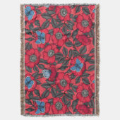Couverture Chien rose et papillons en rouge et bleu (devant Vertical)