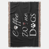 Couverture Chiens À Vins De Café Jeter Blanche (devant Vertical)