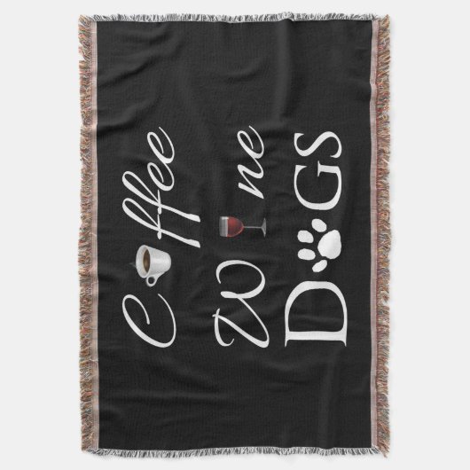 Couverture Chiens À Vins De Café Jeter Blanche (devant Vertical)