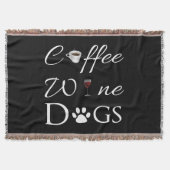 Couverture Chiens À Vins De Café Jeter Blanche (Devant)