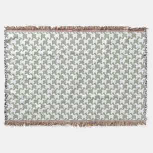 Couverture Chiens blancs Houndstooth Choisir Couleur Jeter la