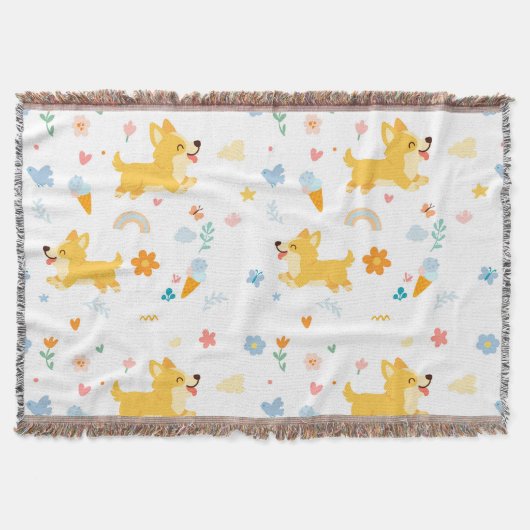 Couverture chiens corgis dessin animé drôles (Devant)