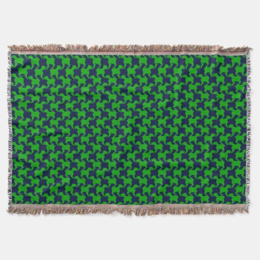 Couverture Chiens de pied de bois vert Choisir Couleur Jeter  (Devant)