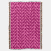 Couverture Chiens roses Houndstooth Choisir Couleur Jeter la (devant Vertical)