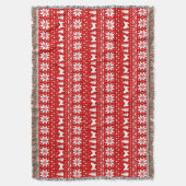 Couverture Chih Tzu Chien Silhouettes Motif de Noël Rouge (devant Vertical)