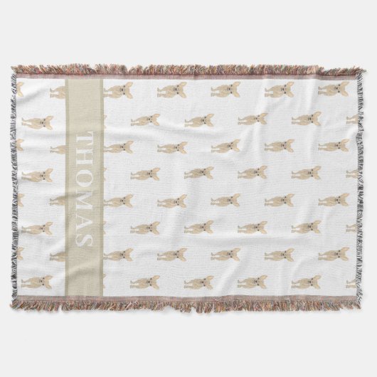 Couverture Chihuahua Personnalisé (Poil Court, Fauve Tanné) (Devant)