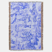 Couverture Chinoiserie Toile Blanc Bleu Français Style Rustiq (devant Vertical)