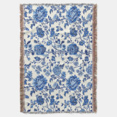 Couverture Chinoserie Floral imprimé blanc de jeton de saison (devant Vertical)