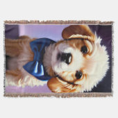 Couverture Chiot souple adorable avec jolie Cravate de Bow bl (Devant)