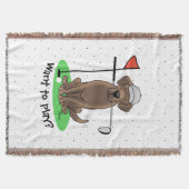 Couverture Chocolat de golf Labrador Retriever Dog - Drôle (Devant)