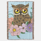 Couverture Chouette aux fleurs pastel de printemps (devant Vertical)