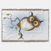 Couverture Chouette Brun Mignon Bleu Faune Fantaisie (Devant)