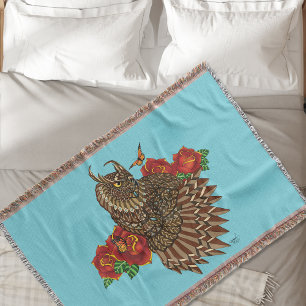 Couverture Chouette des Roses rouges bleu