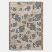 Couverture Chouette Motif & Bois rustique (devant Vertical)