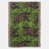 Couverture Chouettes dans le chêne, vert et marron (devant Vertical)