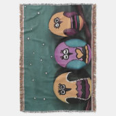 Couverture Chouettes en forme ovale contre l'art primitif Nig (devant Vertical)