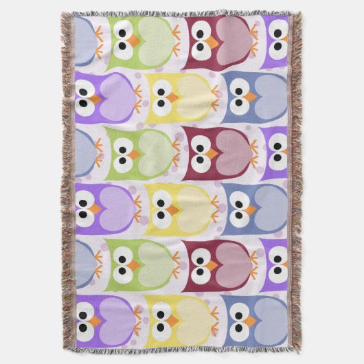 Couverture Chouettes mignonnes, Chouette Motif, Chouettes pou (devant Vertical)