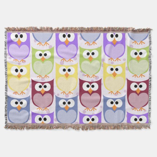 Couverture Chouettes mignonnes, Chouette Motif, Chouettes pou (Devant)