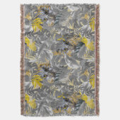 Couverture Chouettes, pipi, à travers, gris & jaune, feuille (devant Vertical)