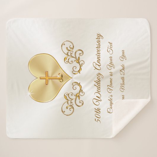 Couverture chrétienne faite sur commande de jet (Devant (Horizontal))