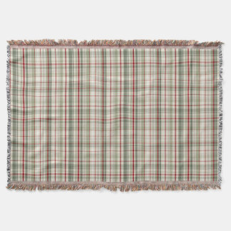 Couverture Christmas Plaid - rustic green red ivory